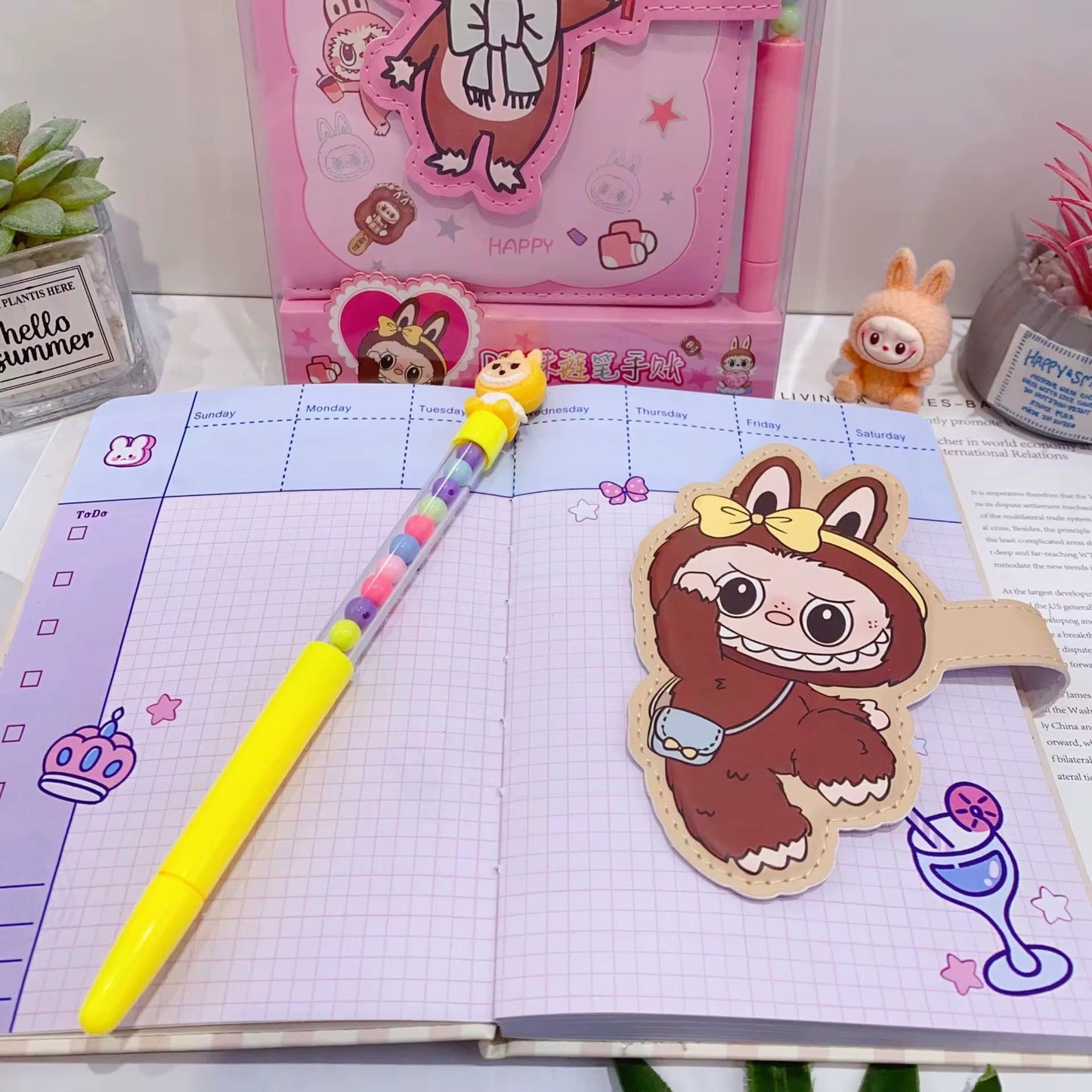 Labubu Stationery Gift Set Kawaii Journal, Pen & Gift Box