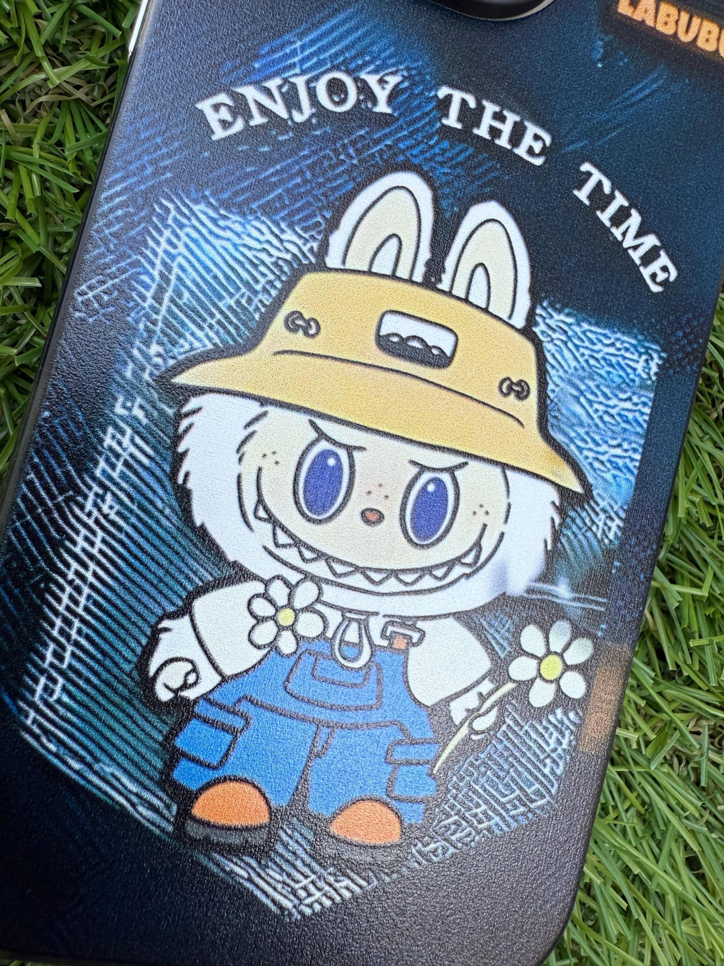 Labubu iPhone Case: "Enjoy the Time" Cartoon Bunny - iPhone 16 Pro Max