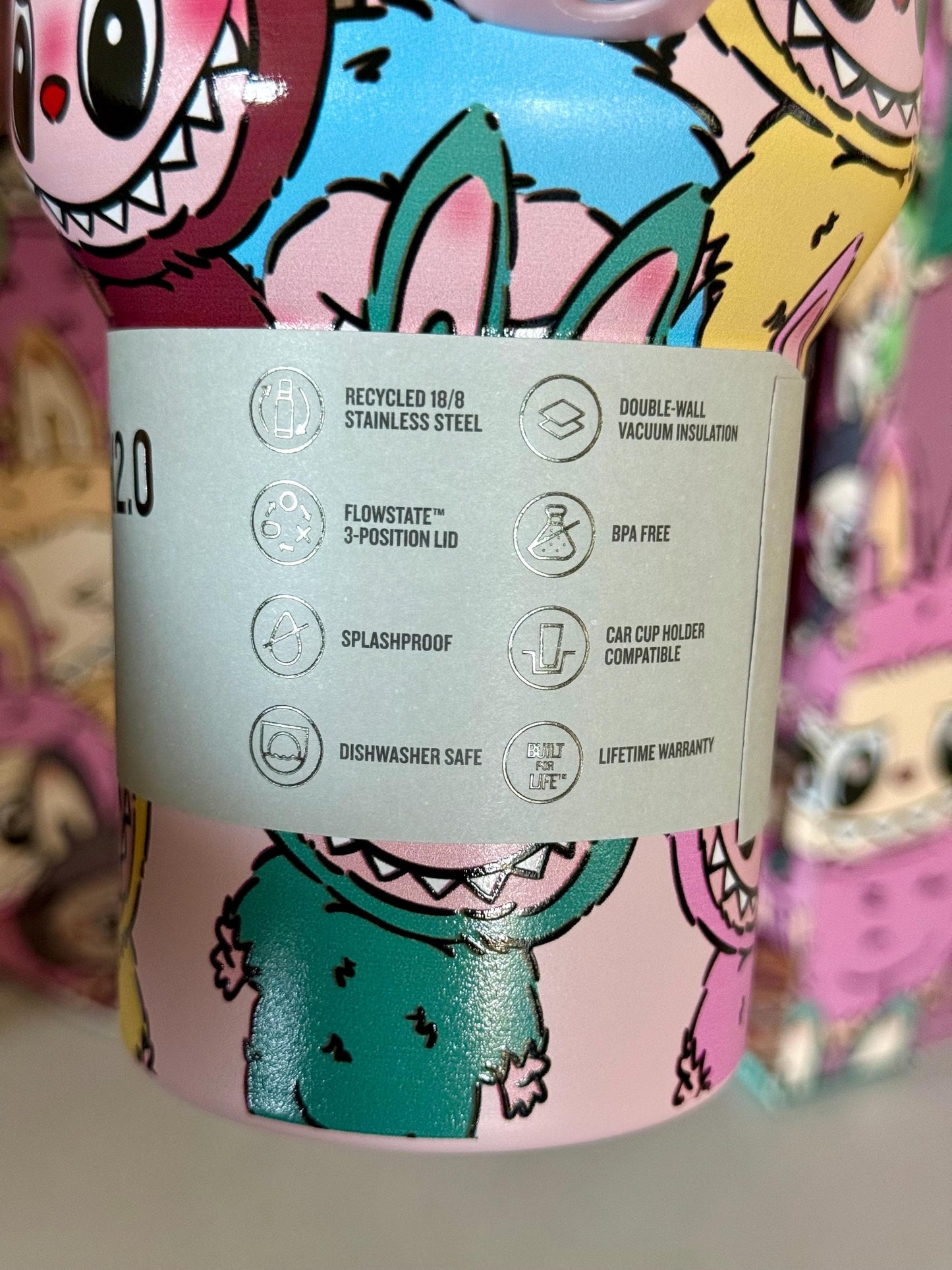 THE MONSTERS “Labubu” Stanley Quencher H2.0 Tumbler – 40oz