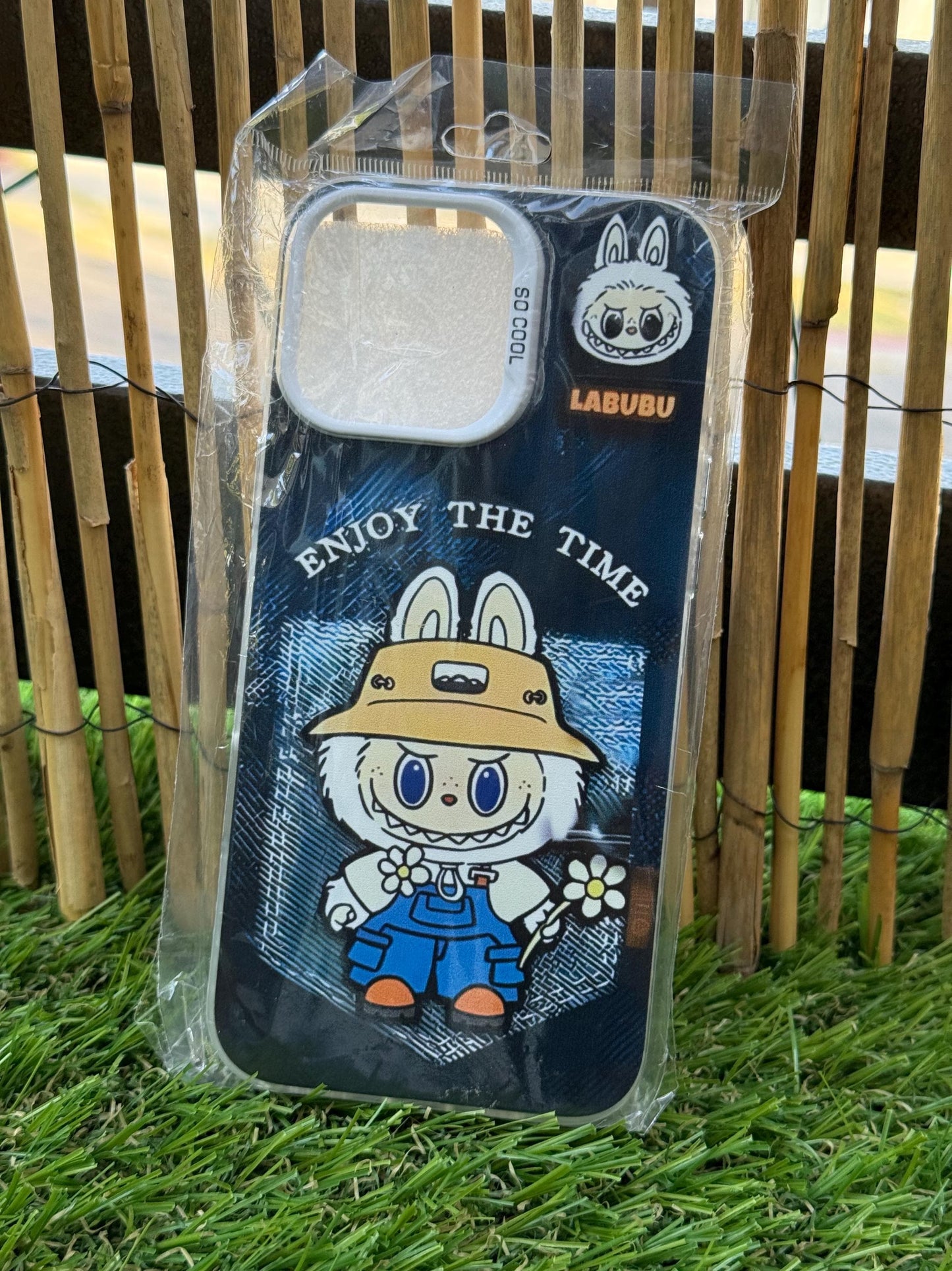 Labubu iPhone Case: "Enjoy the Time" Cartoon Bunny - iPhone 16 Pro Max