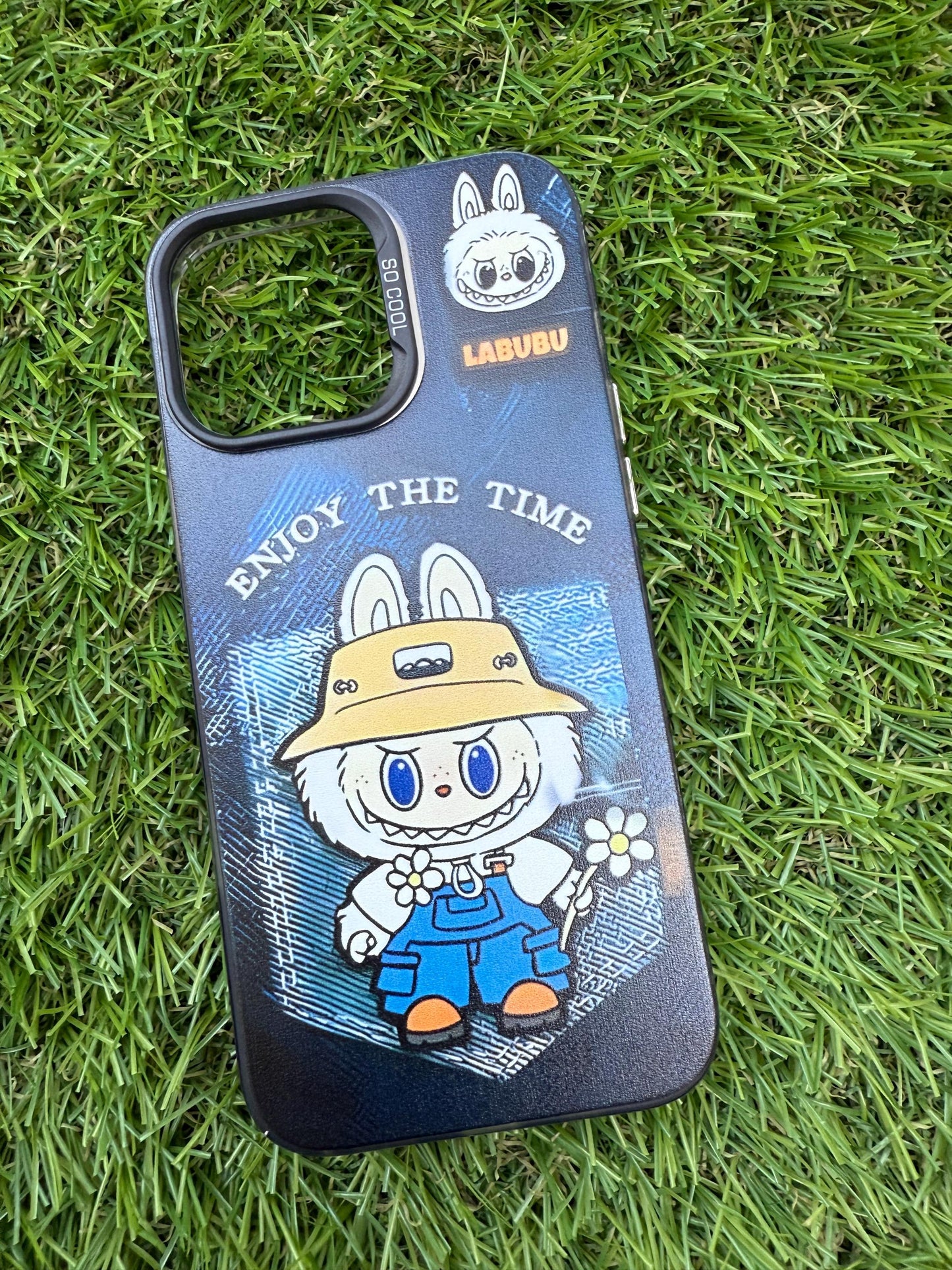 Labubu iPhone Case: "Enjoy the Time" Cartoon Bunny - iPhone 16 Pro Max