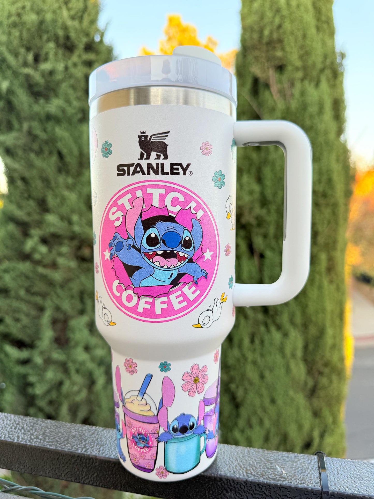 Stich Stanley Custom 40 oz Tumbler Stainless – Cute Kawaii Cup, Perfect Gift Birthday, Limited Edition Cup, Laser Ink No Smudge