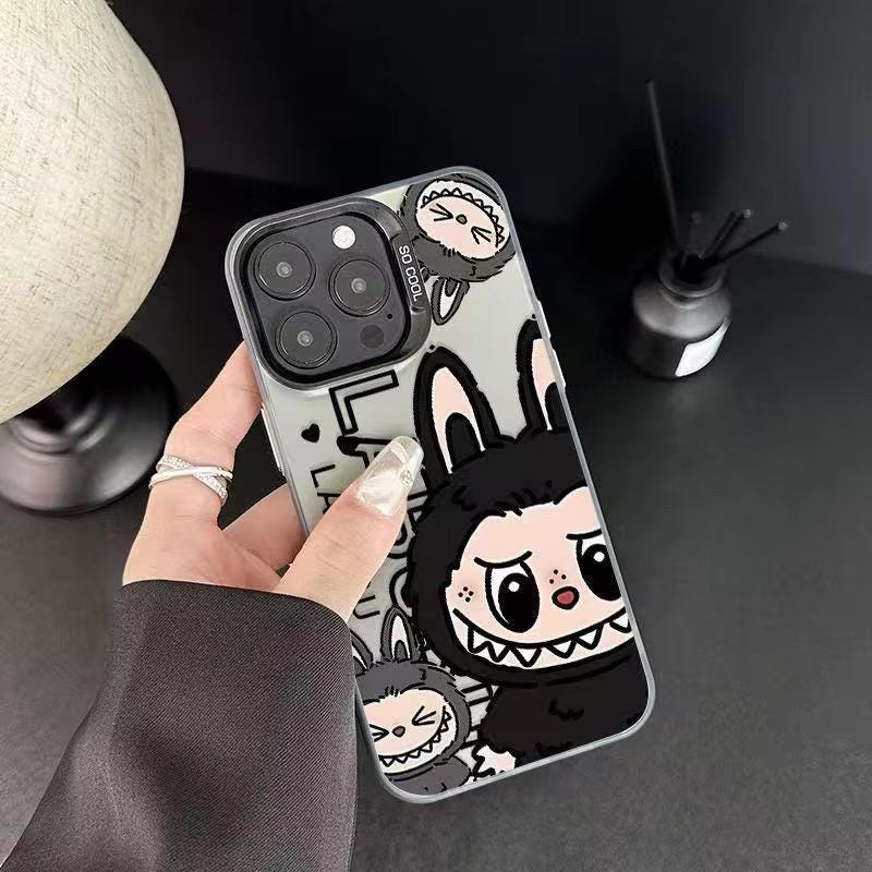 Labubu Phone Case for iPhone 16 Pro MAX– THE MONSTERS Clear Cover – Cute Cartoon Bunny