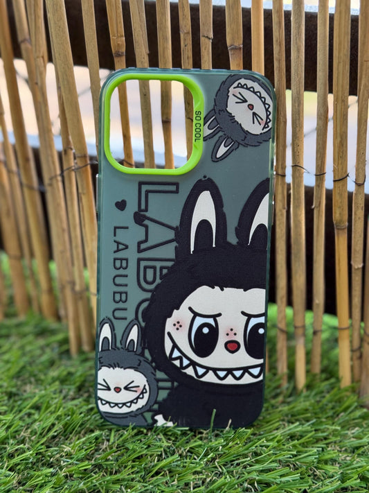 Labubu Phone Case for iPhone 16 Pro MAX– THE MONSTERS Clear Cover – Cute Cartoon Bunny