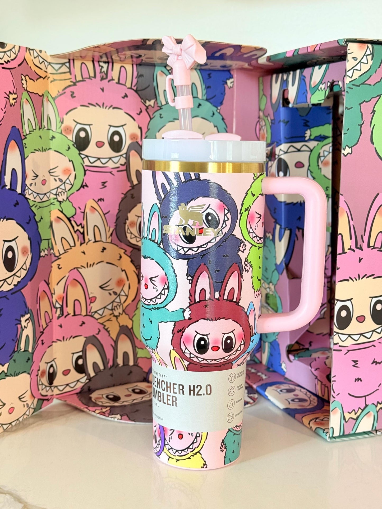 THE MONSTERS “Labubu” Stanley Quencher H2.0 Tumbler – 40oz