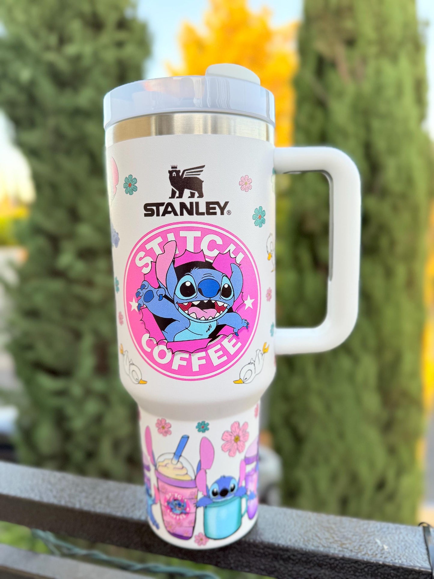 Stich Stanley Custom 40 oz Tumbler Stainless – Cute Kawaii Cup, Perfect Gift Birthday, Limited Edition Cup, Laser Ink No Smudge