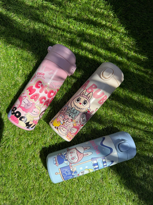 Labubu Thermos: 500ml Kawaii Insulated Water Bottle