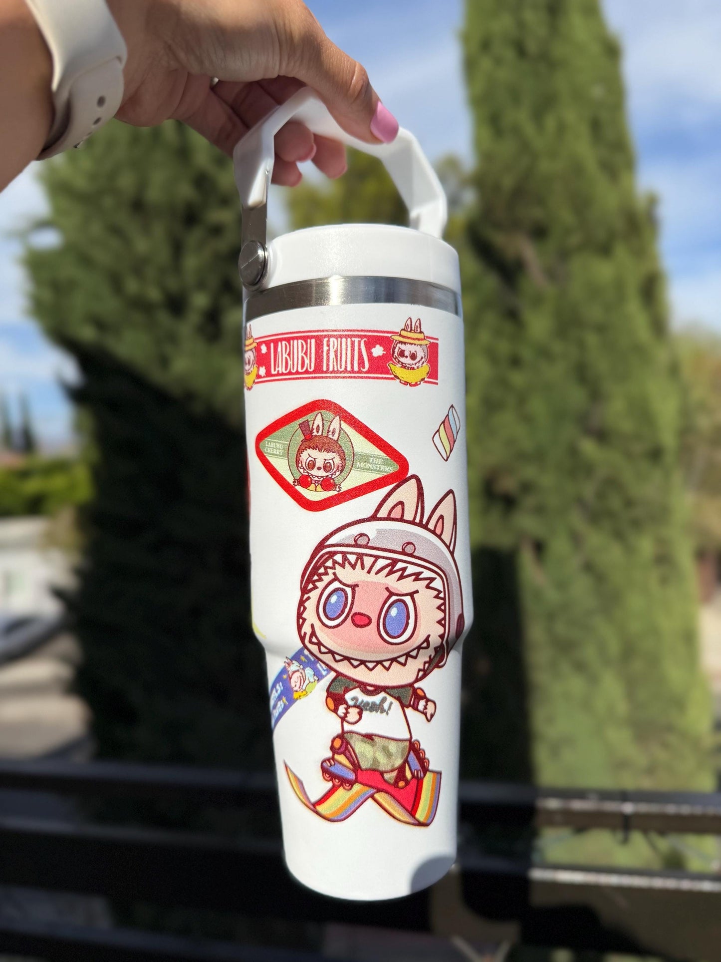 Labubu Zen Tumbler Cup: THE MONSTERS x I Have a Seat, Kawaii Travel Mug