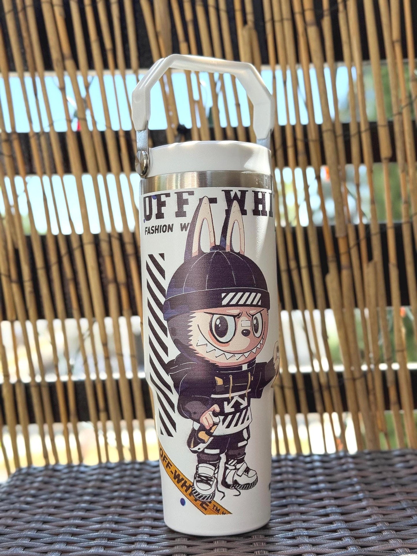 Labubu Custom Tumbler 40oz: Stainless Steel Travel Mug with Handle