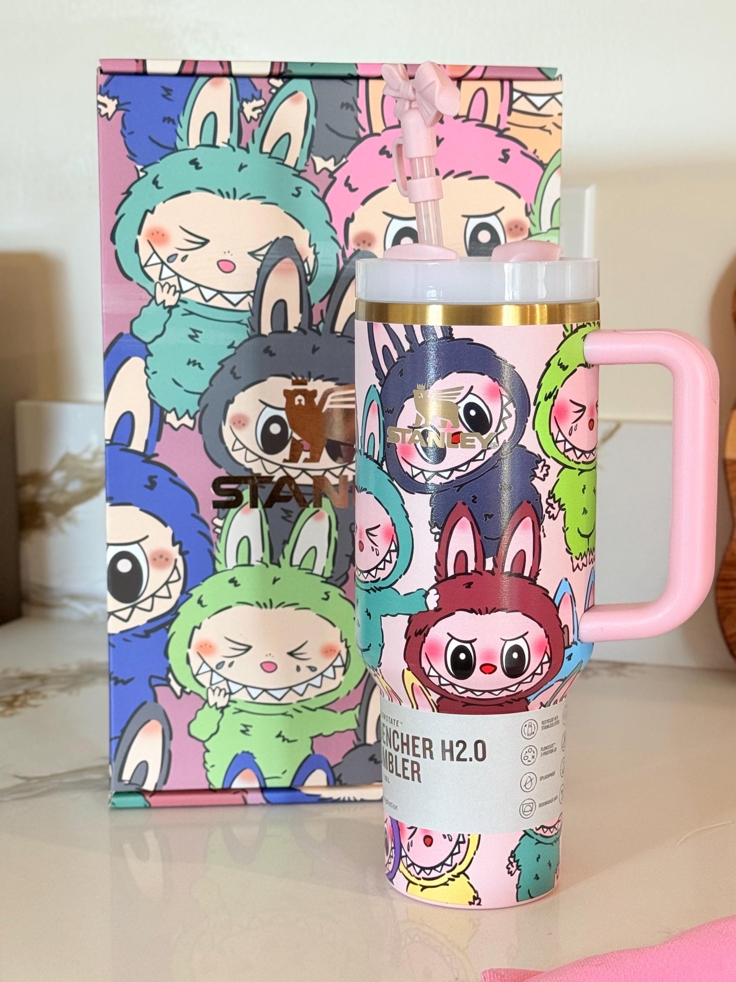 THE MONSTERS “Labubu” Stanley Quencher H2.0 Tumbler – 40oz