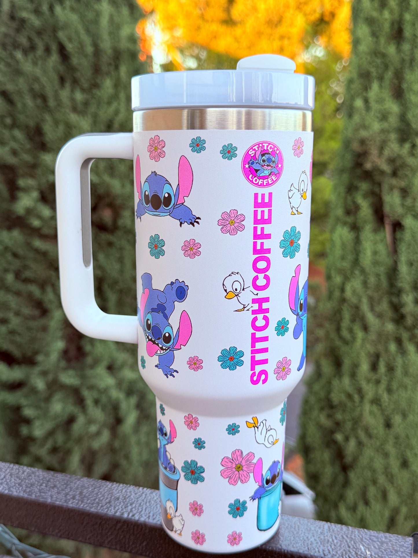Stich Stanley Custom 40 oz Tumbler Stainless – Cute Kawaii Cup, Perfect Gift Birthday, Limited Edition Cup, Laser Ink No Smudge