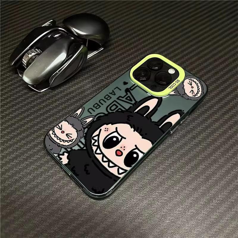 Labubu Phone Case for iPhone 16 Pro MAX– THE MONSTERS Clear Cover – Cute Cartoon Bunny