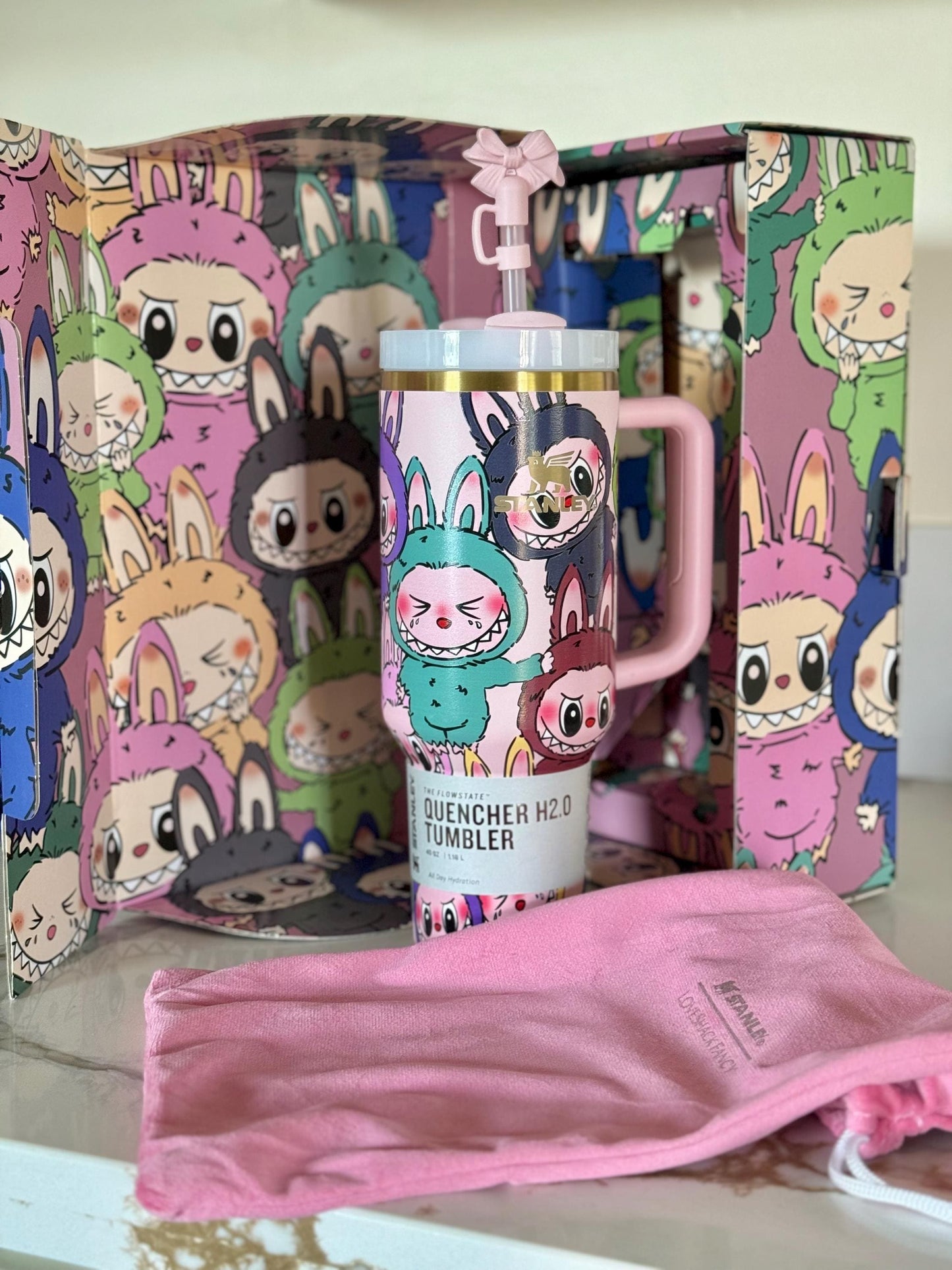 THE MONSTERS “Labubu” Stanley Quencher H2.0 Tumbler – 40oz