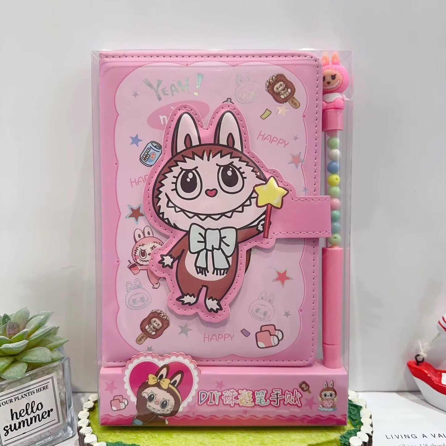 Labubu Stationery Gift Set Kawaii Journal, Pen & Gift Box