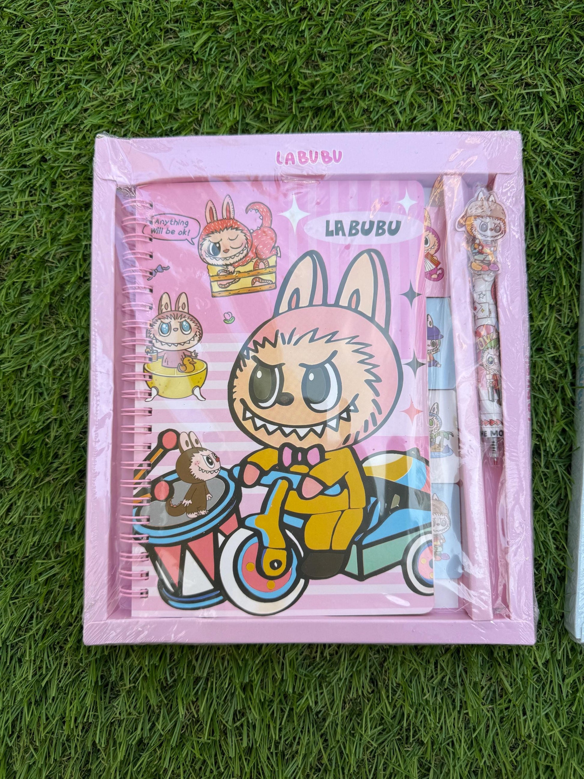 Labubu Notebook and Pen Gift Set: Kawaii Stationery Box
