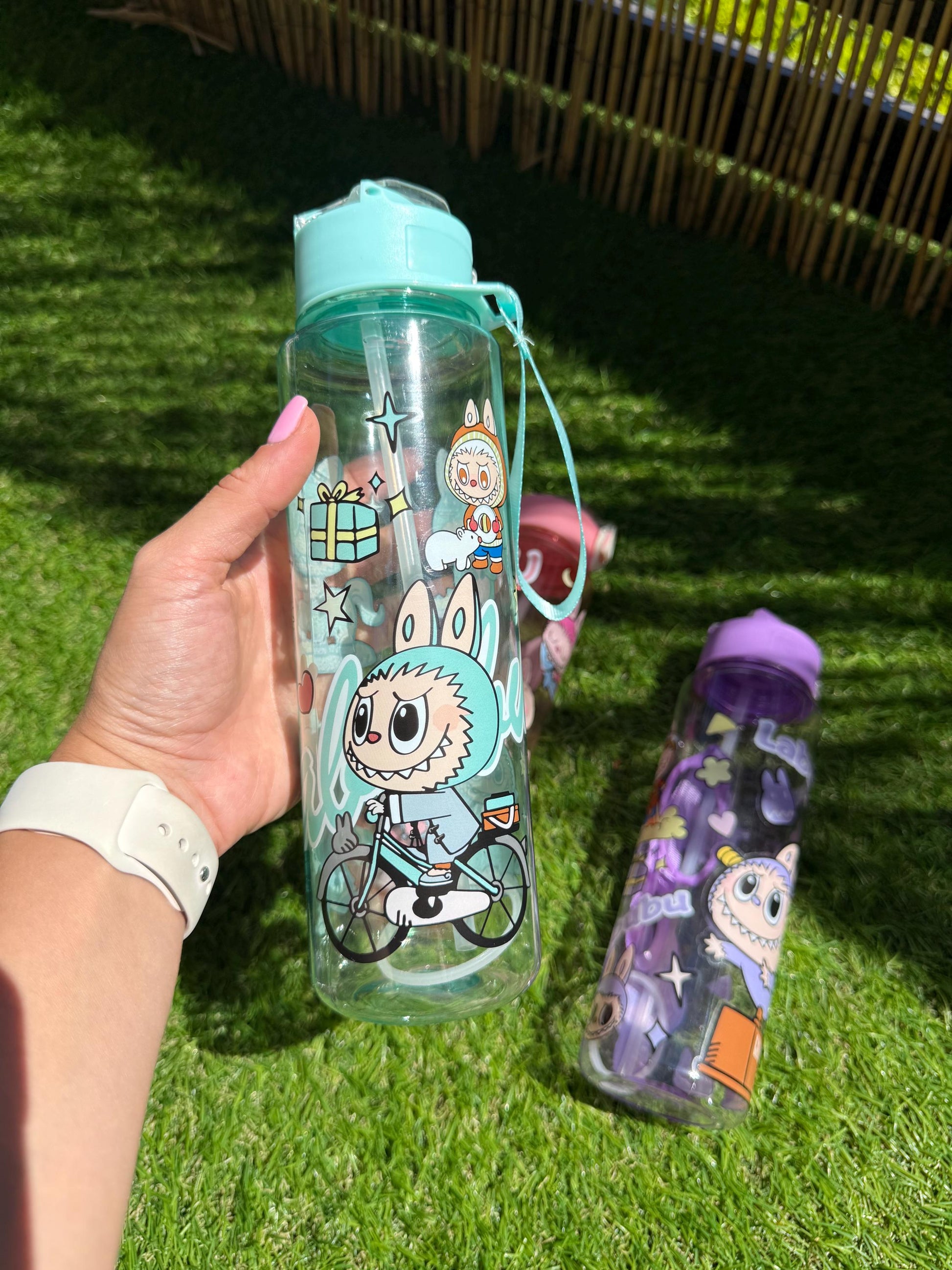 Labubu Kawaii Water Bottle: 650ml Leakproof Anime Drinkware