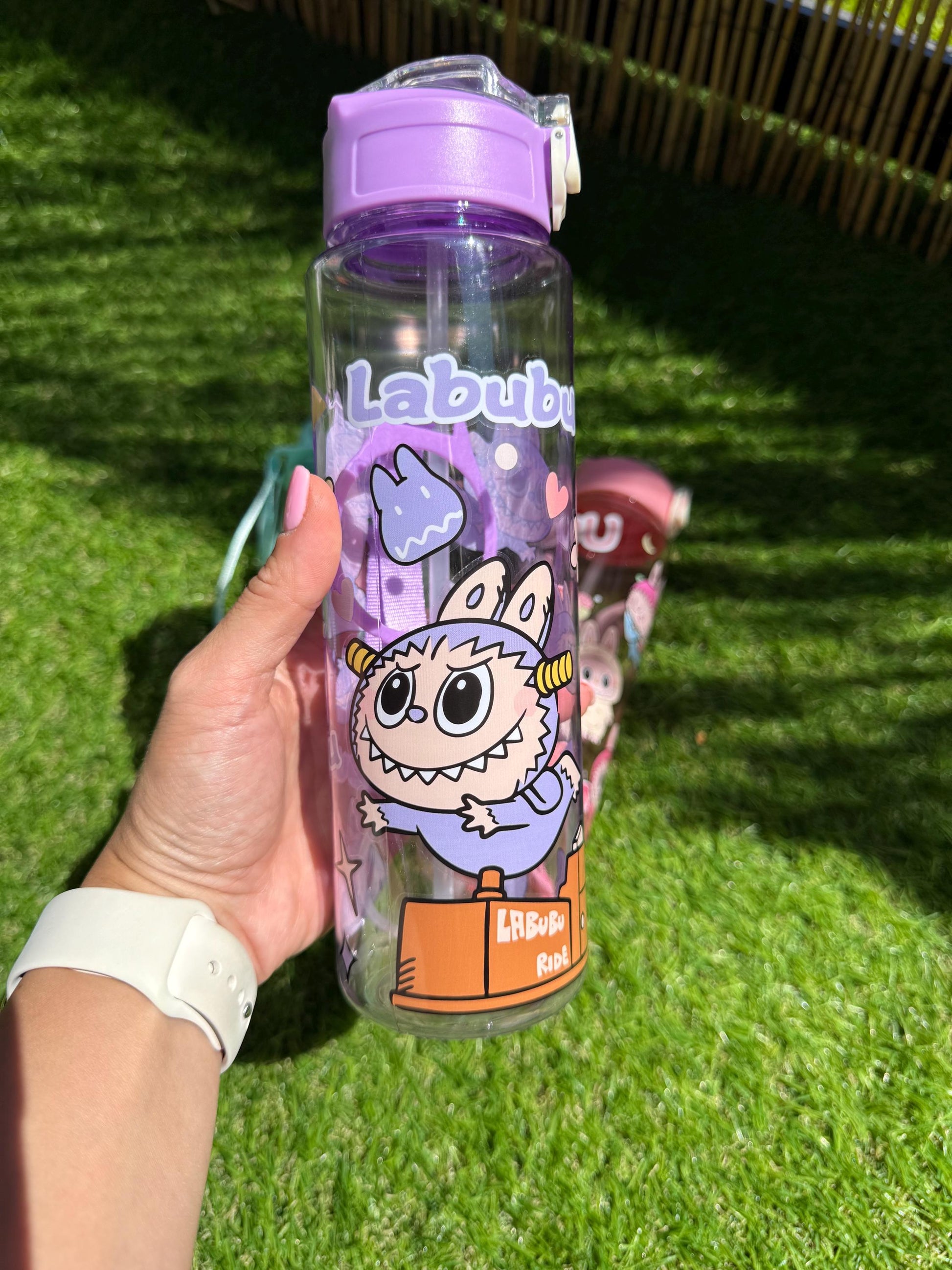 Labubu Kawaii Water Bottle: 650ml Leakproof Anime Drinkware