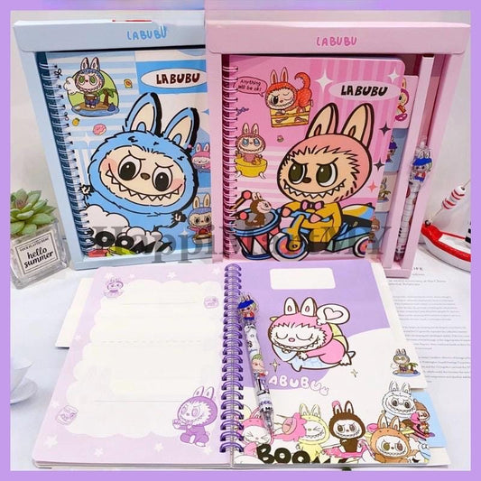 Labubu Notebook and Pen Gift Set: Kawaii Stationery Box