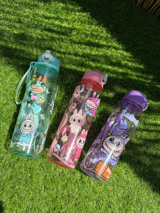 Labubu Kawaii Water Bottle: 650ml Leakproof Anime Drinkware