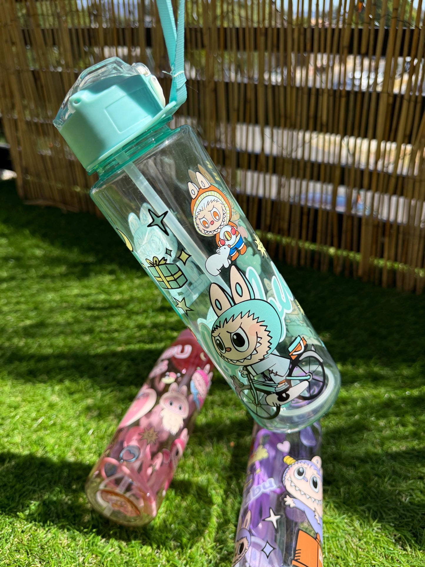 Labubu Kawaii Water Bottle: 650ml Leakproof Anime Drinkware