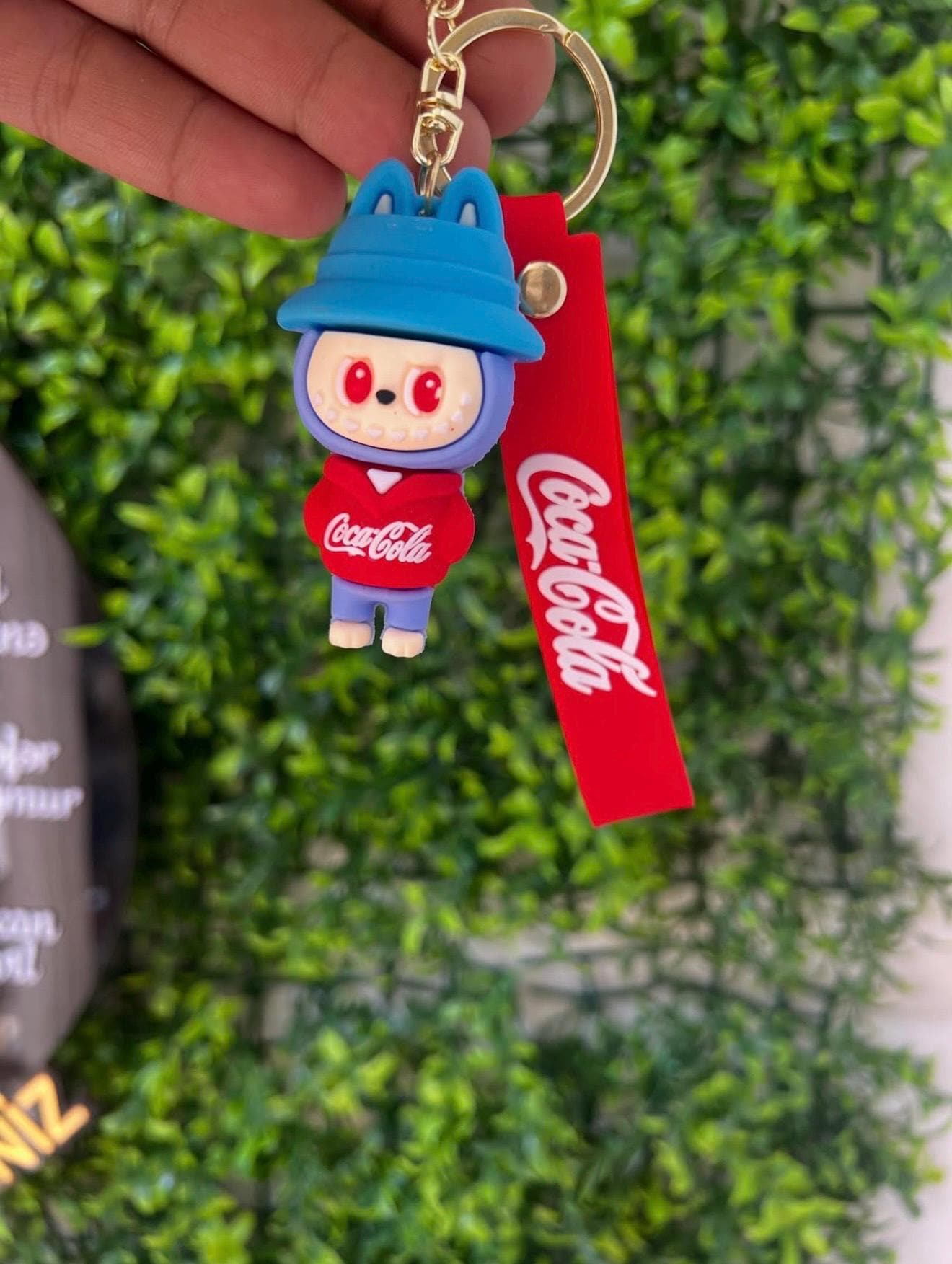 Labubu x Coca-Cola Keychain: Kawaii Vinyl Bag Charm - Limited Edition