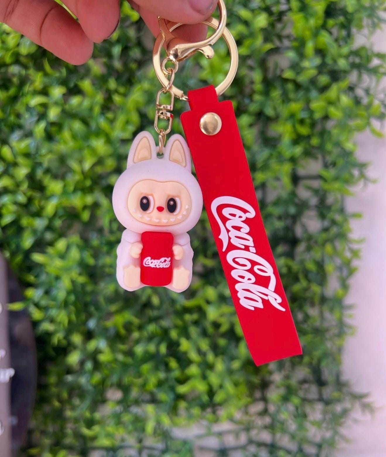 Labubu x Coca-Cola Keychain: Kawaii Vinyl Bag Charm - Limited Edition