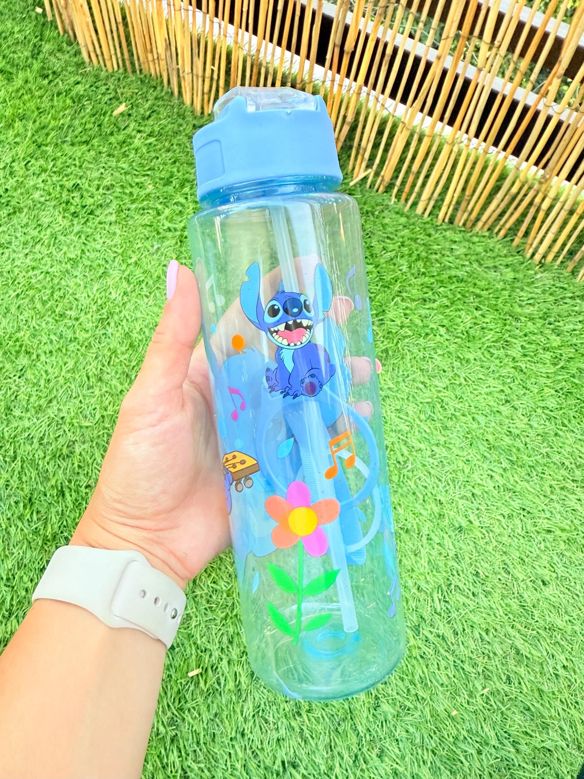 Stitch Kawaii Water Bottle: 650ml Leakproof Anime Drinkware