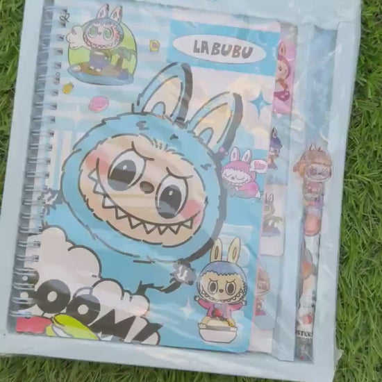 Labubu Notebook and Pen Gift Set: Kawaii Stationery Box