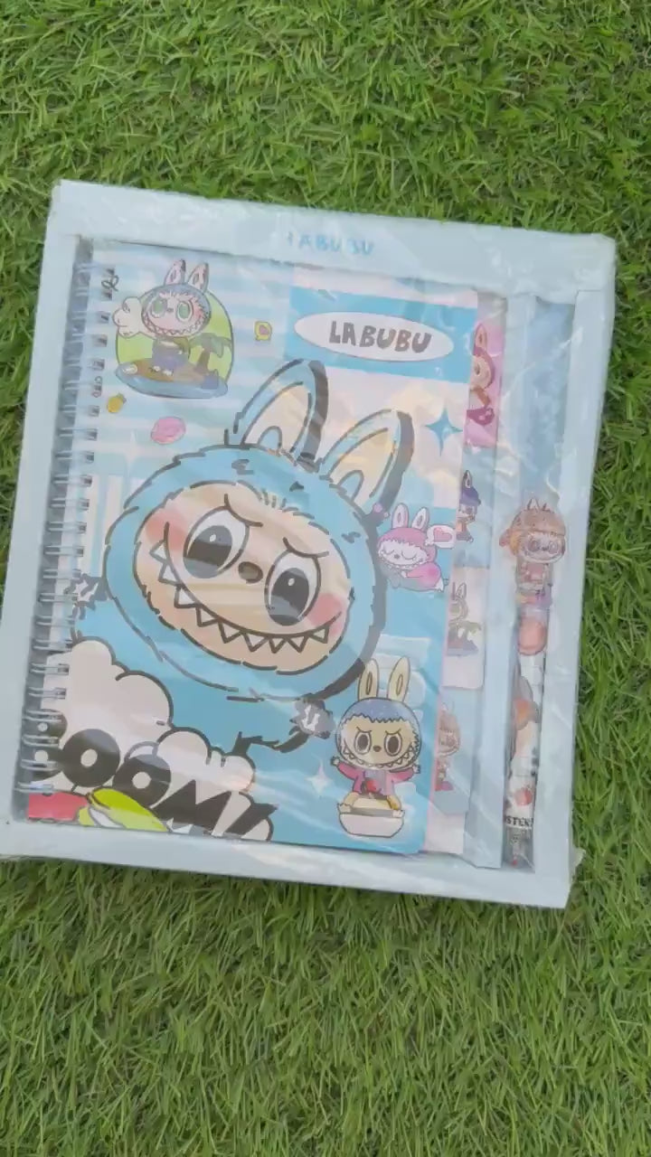 Labubu Notebook and Pen Gift Set: Kawaii Stationery Box