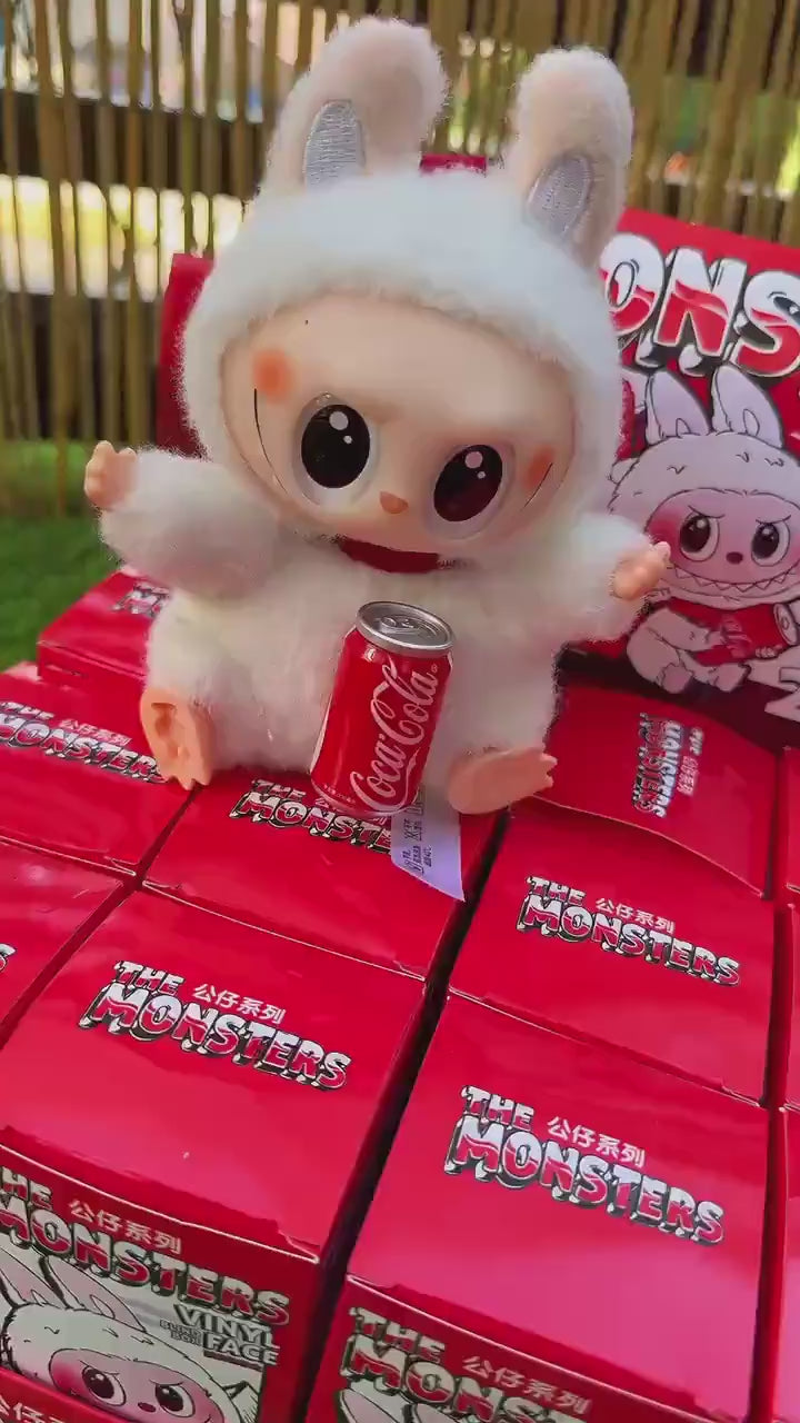 Labubu x Coca-Cola Keychain: Kawaii Vinyl Bag Charm - Limited Edition